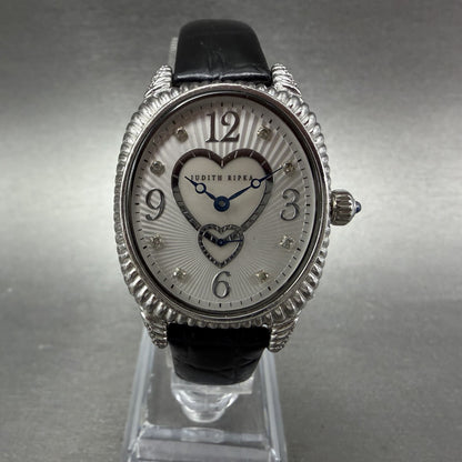 Judith Ripka Watch Women 29mm White Dial Sterling Silver Oval New Battery0
