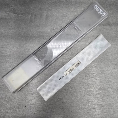 Swatch Tailleur Watch Men 34mm Gold Dial Gray Case Round GM109 New Battery NOS19