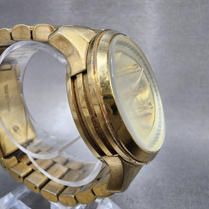 Michael Kors Runway Chronograph Watch Women 38mm Champagne Dial Gold Tone NewBat3