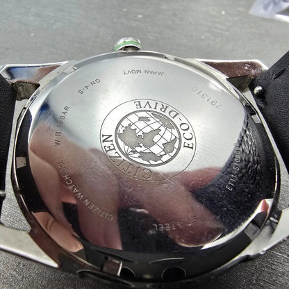 Citizen Eco-Drive CTO Watch Men 42mm Black Dial Silver Date BM6980-08E Runs9