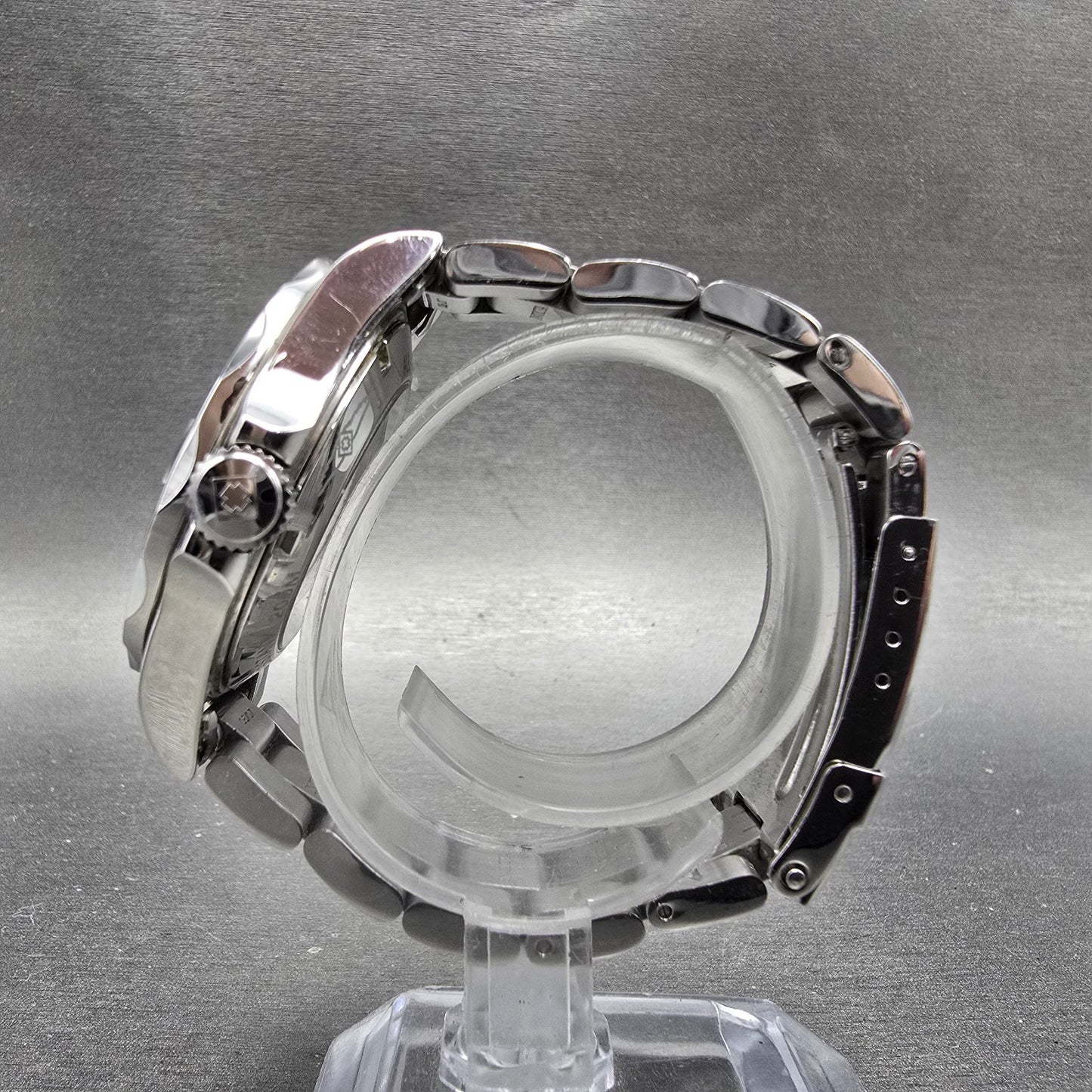 Invicta Pro Diver Automatic Watch Men 40mm Black Dial Silver Tone Date PARTS7