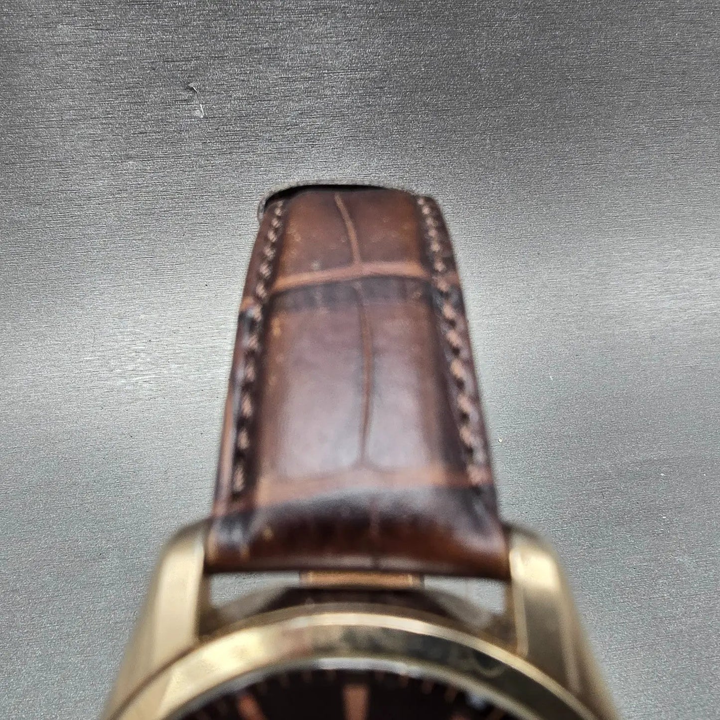 Citizen Eco-Drive Watch Men 40mm Black Dial Rose Gold Tone Date J165-S070937 Run4