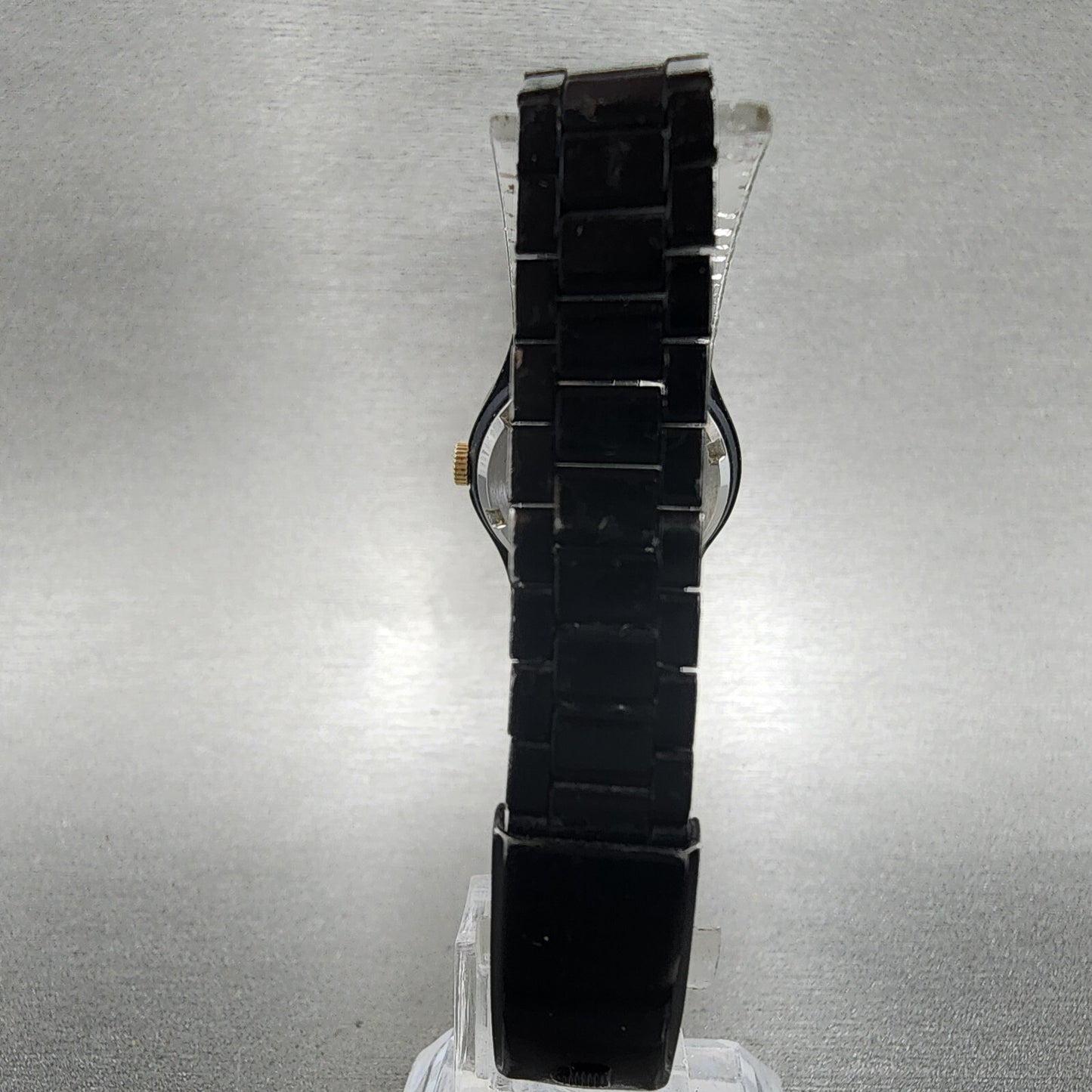 Pulsar Watch Women 25mm Black Dial Black Tone Daydate Round Y6430330 New Batt7