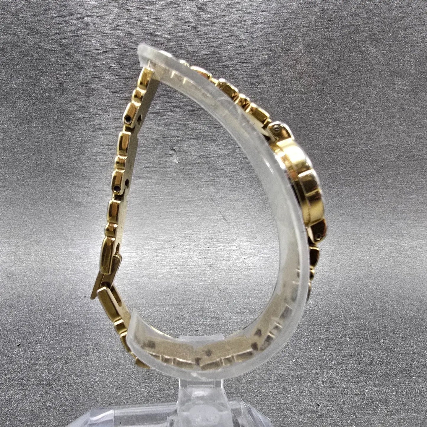 Wittnauer Watch Women 20mm Gold Dial Gold Tone Round 5784 New Battery Vintage8