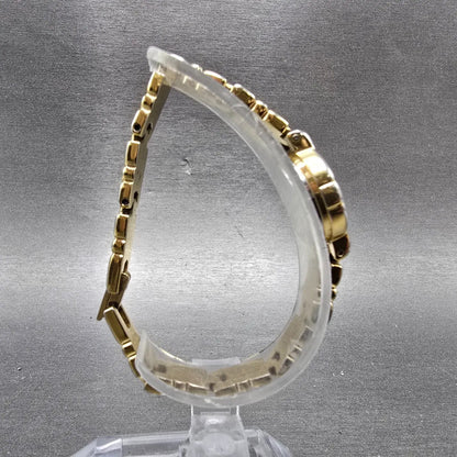 Wittnauer Watch Women 20mm Gold Dial Gold Tone Round 5784 New Battery Vintage8