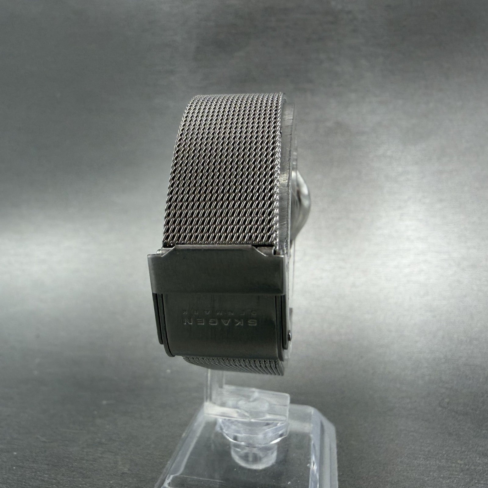 Skagen Watch Women 24mm Silver Dial Stainless Steel Round Mesh Band New Battery7