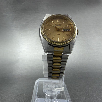 Seiko SQ Watch Women 24mm Champagne Dial Two Tone Daydate 8523-0050 New Batt UHK5