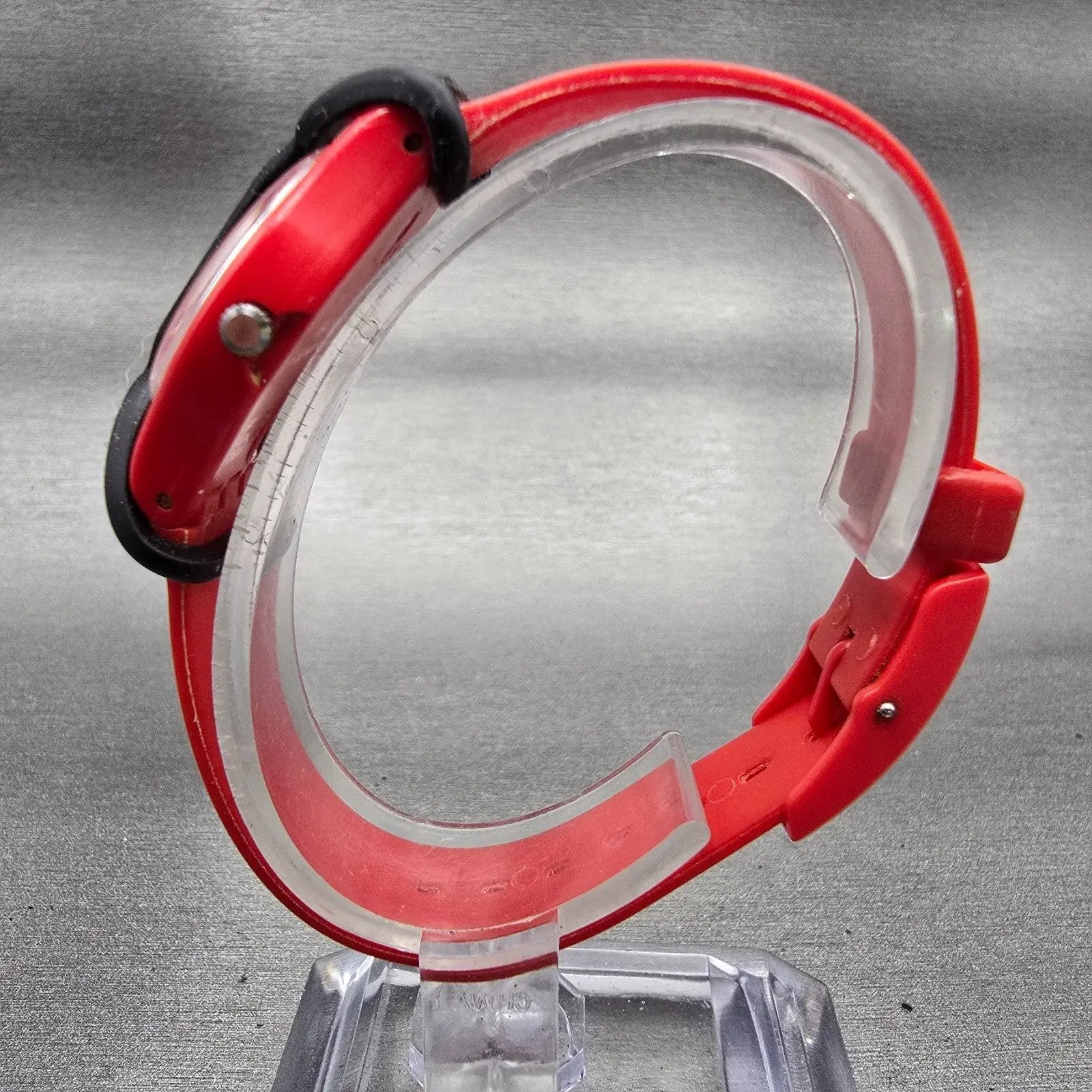 Swatch Squiggly Watch Women 24mm White Dial Red Case Round LR104 New Battery VTG6