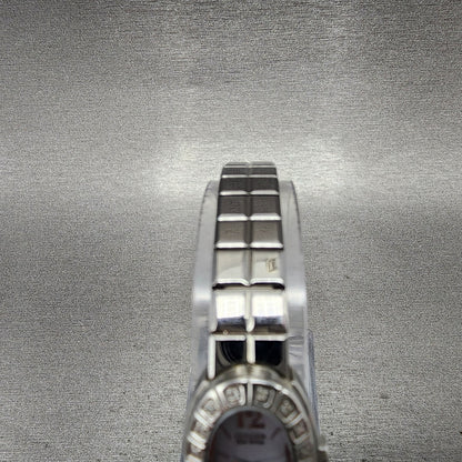 Citizen Eco-Drive Watch Women 16mm MOP Dial Steel Horse Shoe Diamonds Works