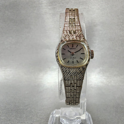 Seiko Watch Women 17mm Silver Dial Silver Tone Round 11203020 Manual Runs5