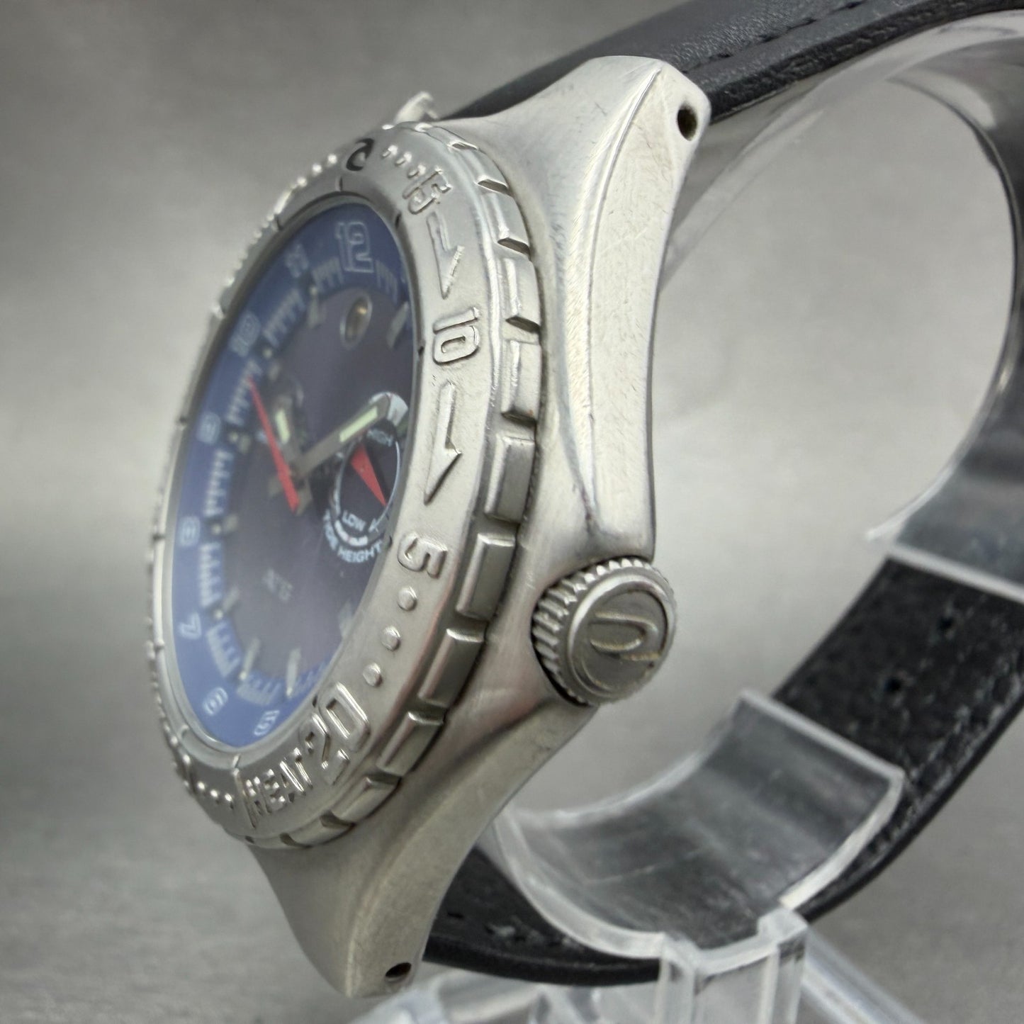 Ripcurl ATS Tide Dive Watch Men 41mm Blue Dial Silver Tone Date Round New batt2