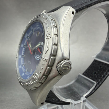 Ripcurl ATS Tide Dive Watch Men 41mm Blue Dial Silver Tone Date Round New batt2