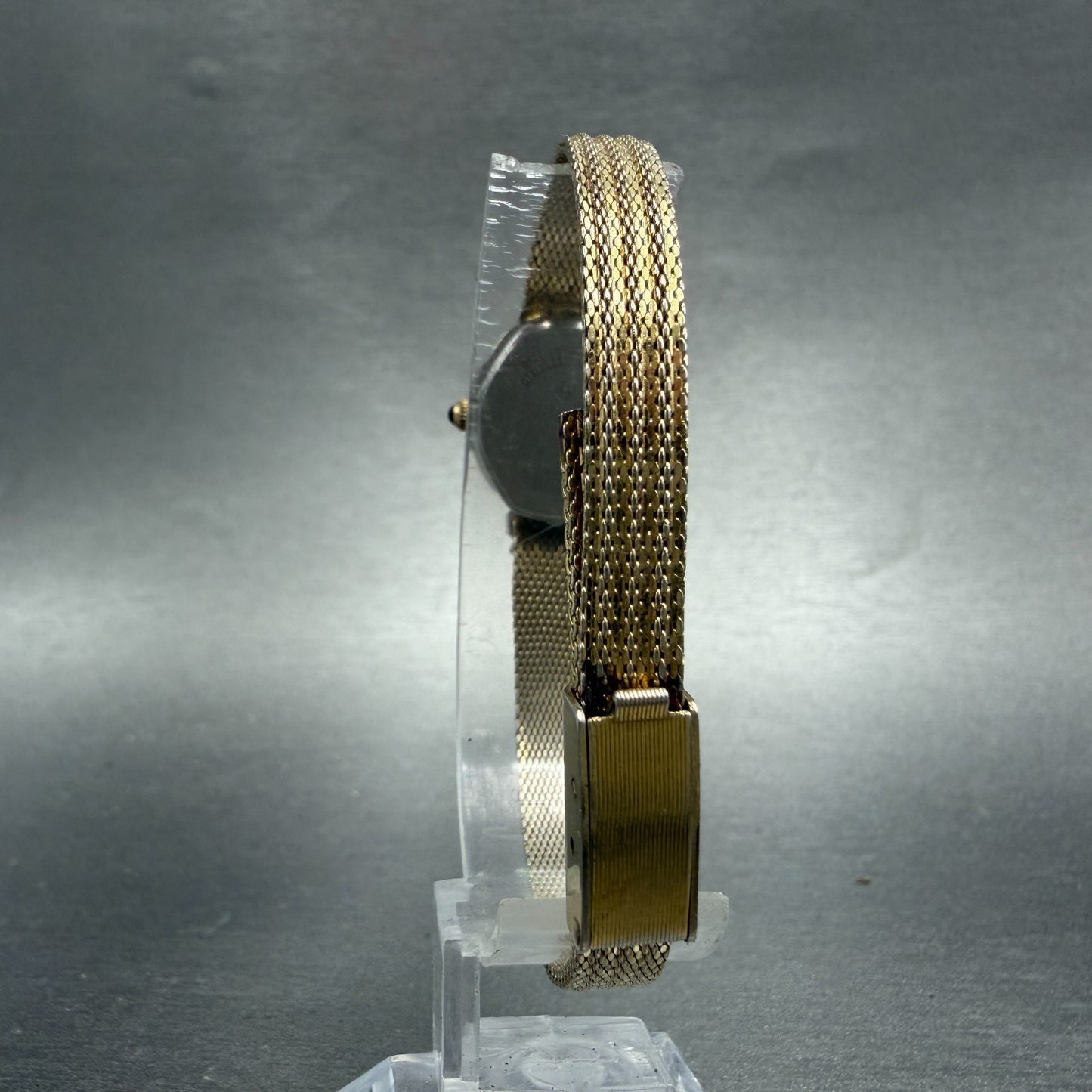 Lucien Piccard Dufonte Watch Women 17mm Champagne Dial Gold Diamond Bezel NewBat7