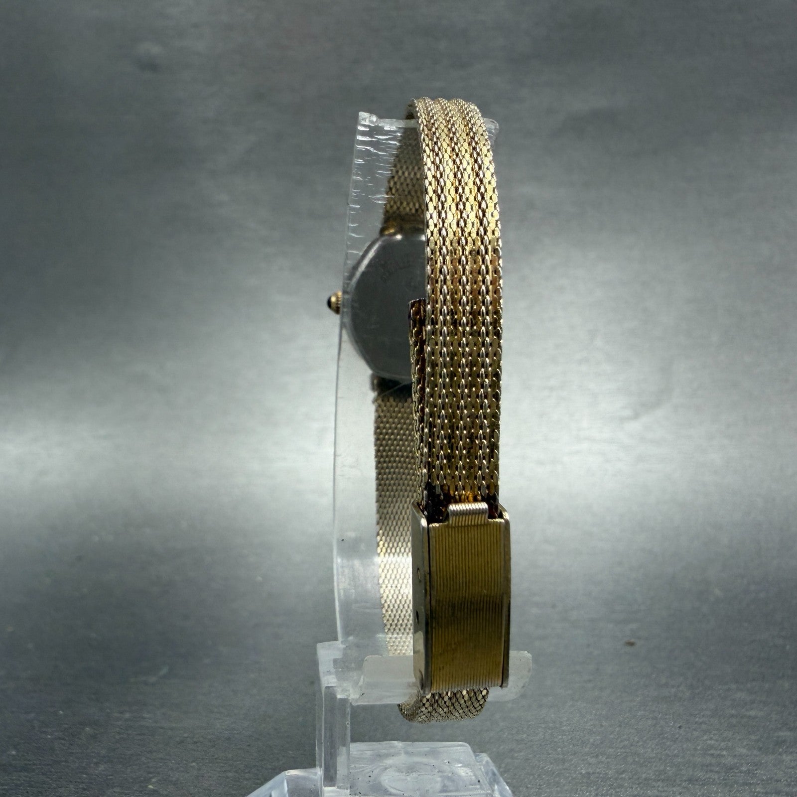 Lucien Piccard Dufonte Watch Women 17mm Champagne Dial Gold Diamond Bezel NewBat7