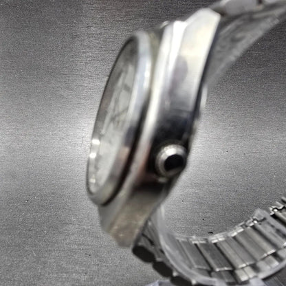 Seiko SQ Watch Men 36mm Silver Dial Silver Tone Daydate 0903-8139 New Battery2