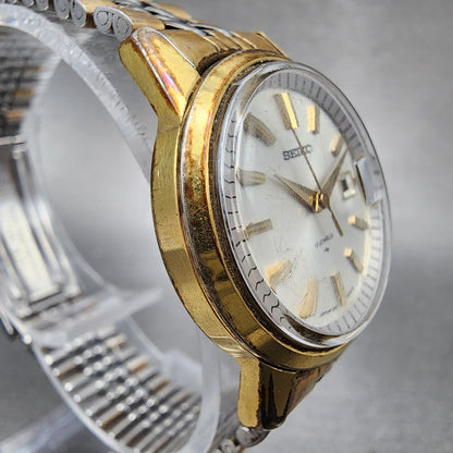 VTG Seiko Watch Women 26mm Silver Dial Gold Tone Date Manual Wind 21180230 Runs3