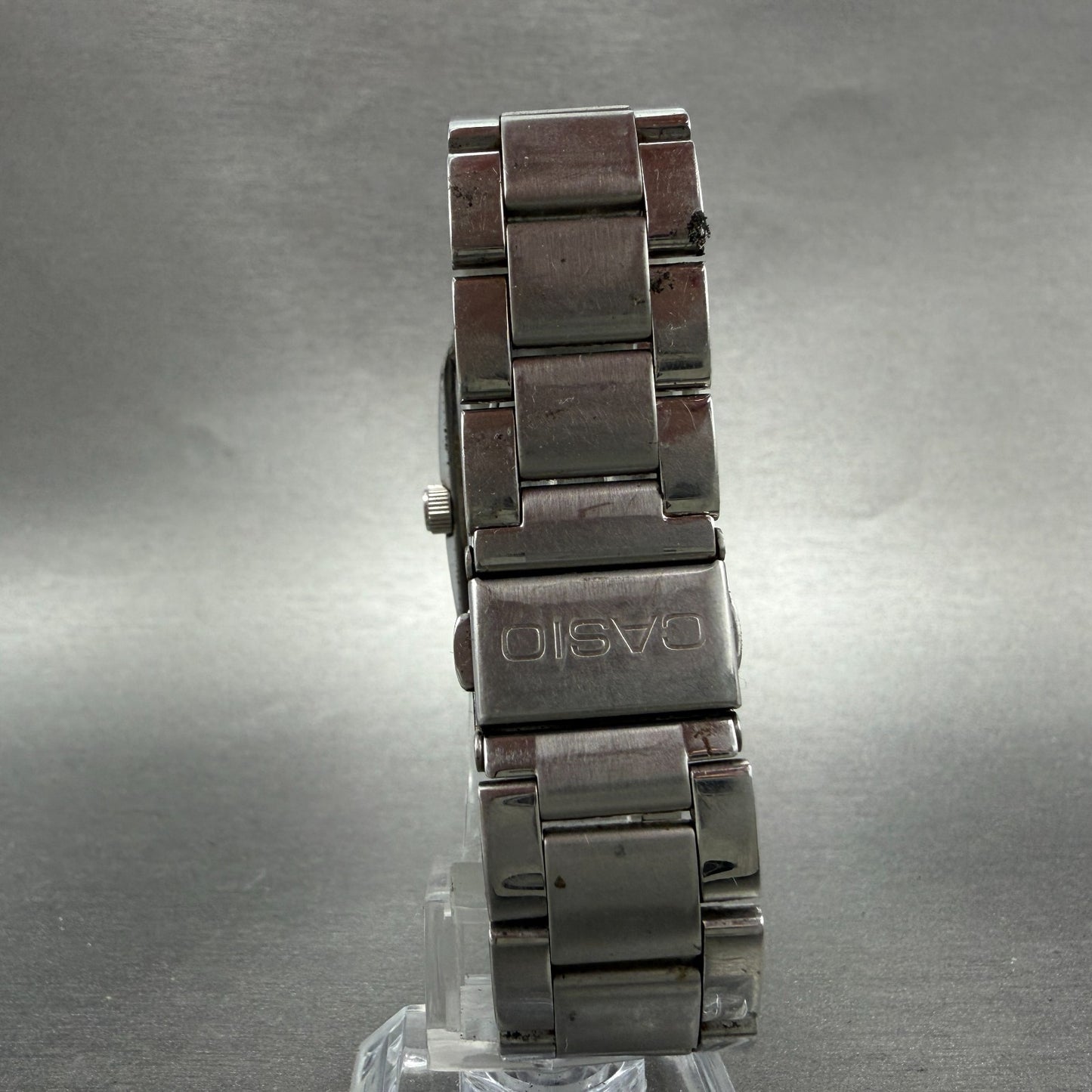 Casio Tank Watch Men 27mm Blue Dial Silver Tone Rectangle MTP-1165 New Battery7