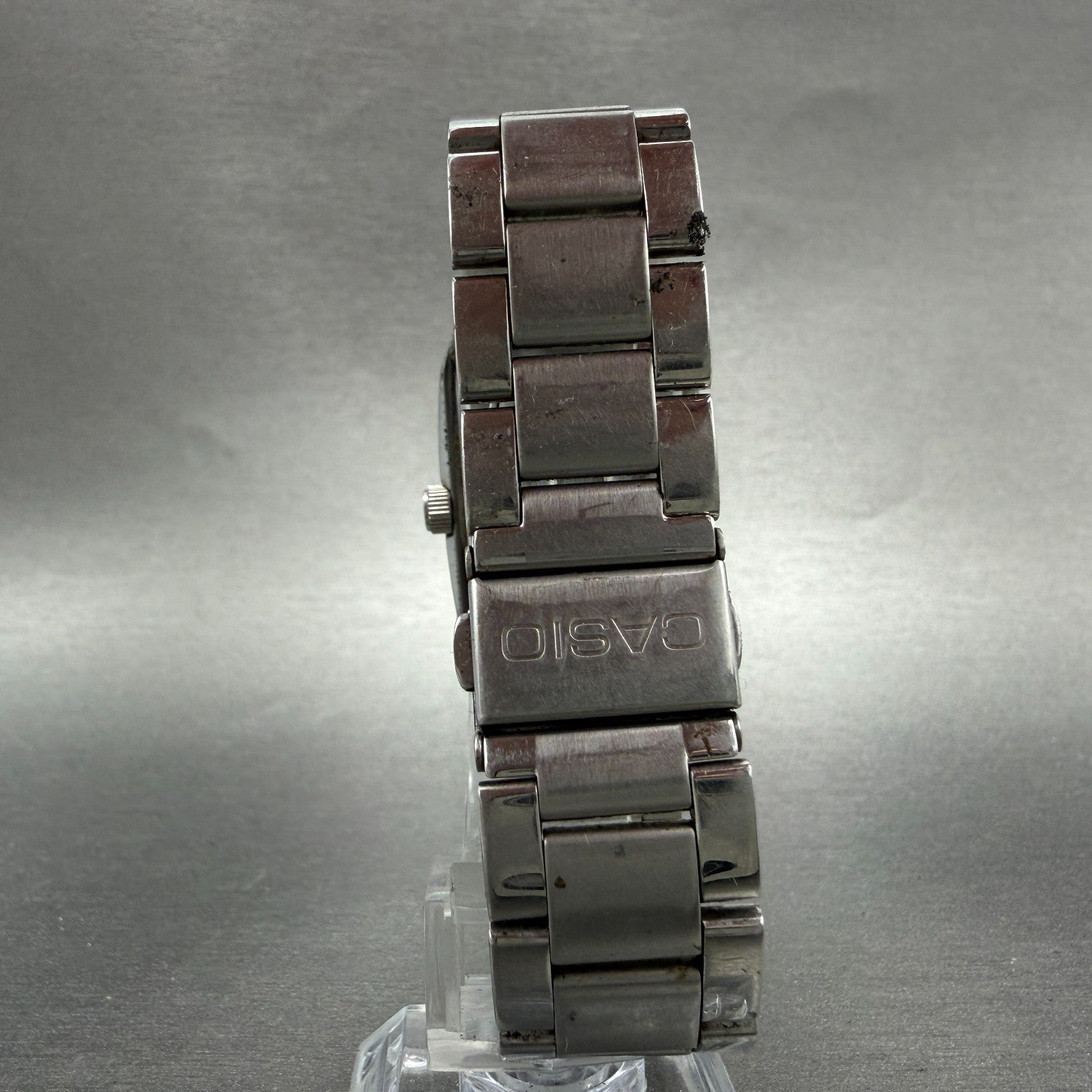 Casio Tank Watch Men 27mm Blue Dial Silver Tone Rectangle MTP-1165 New Battery7