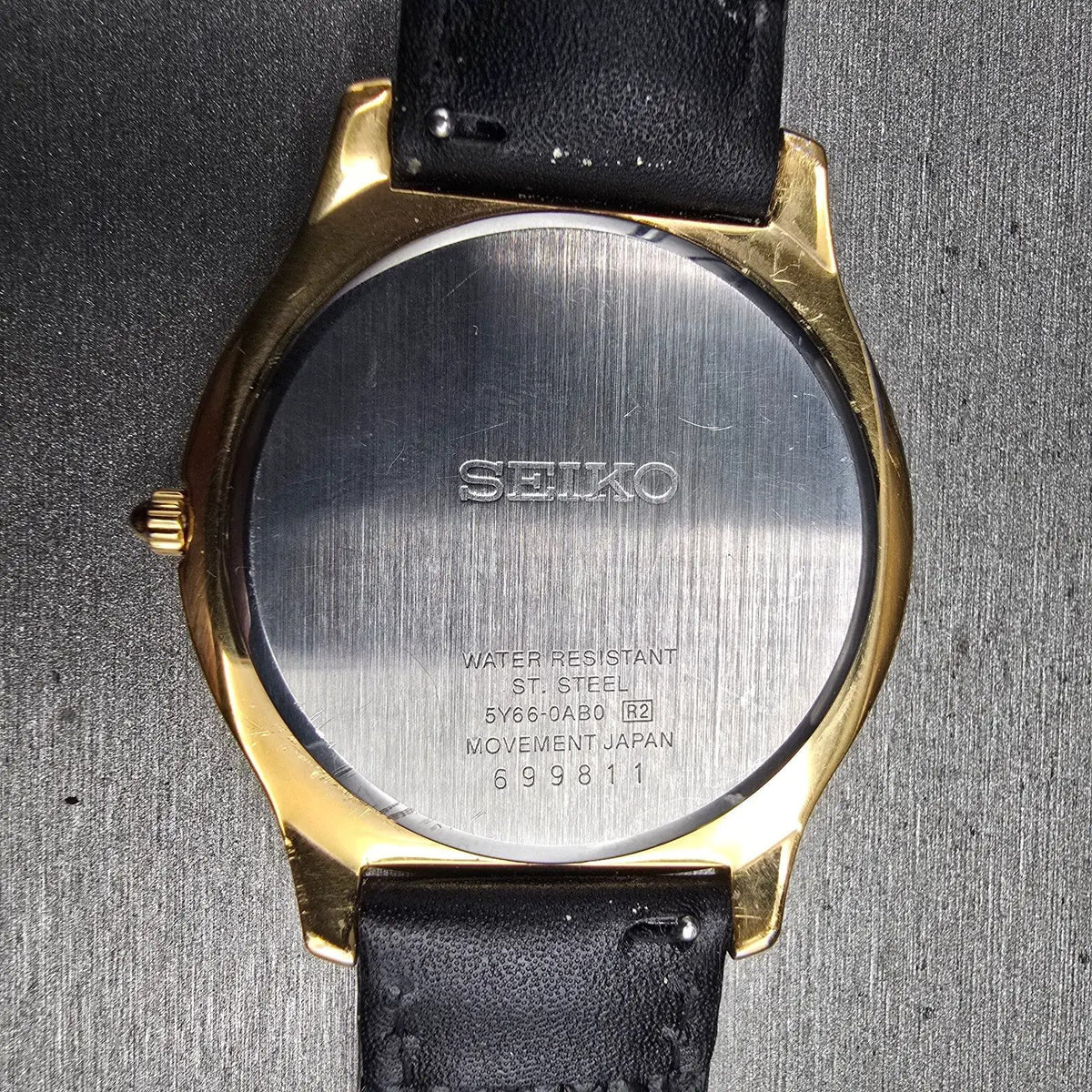 Seiko Le Grand Watch Men 40mm Champagne Dial Gold Daydate Round 5Y66-0AB0 NewBat10