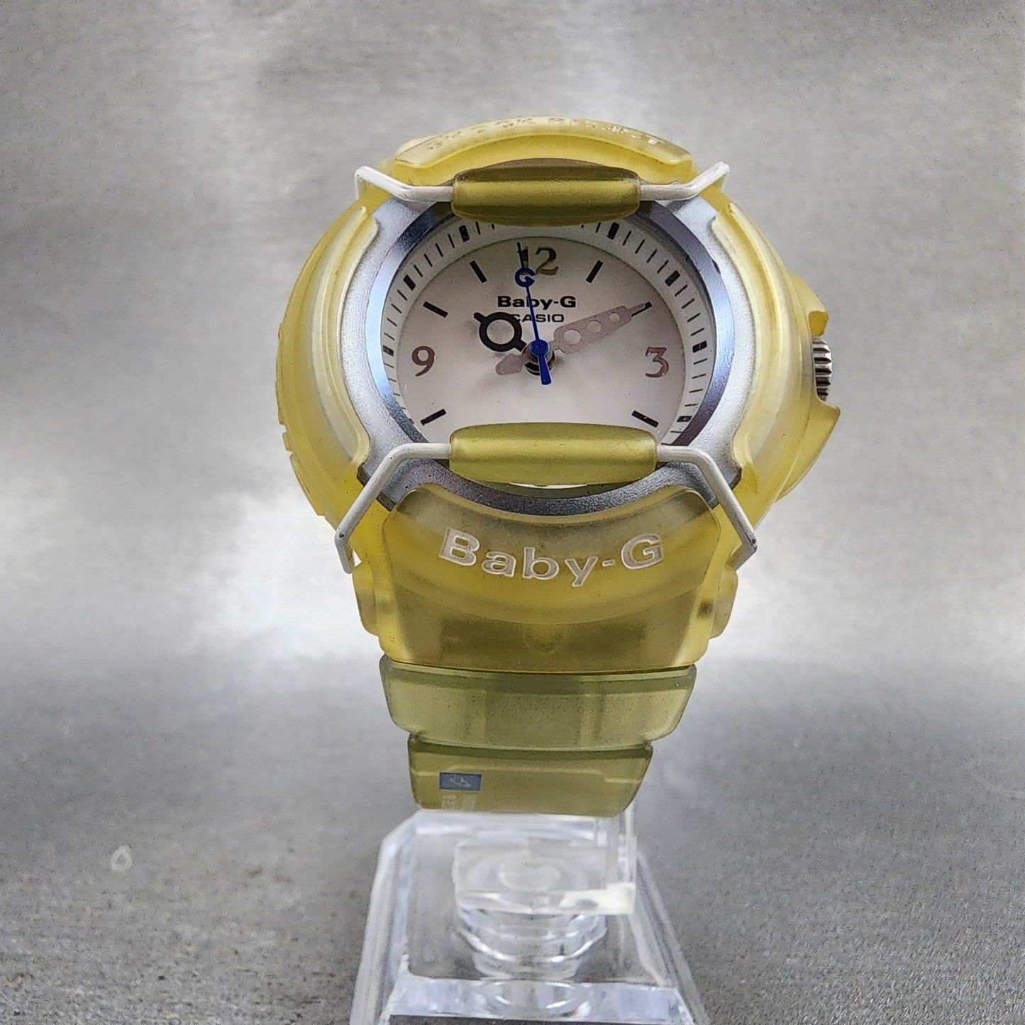 Casio BabyG BG20 Watch Women 40mm White Dial Clear Tone Round New Battery6