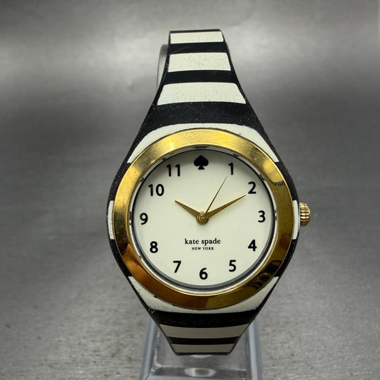 Kate Spade Rumsey Watch Women 31mm White Dial Black Case Round New Battery0