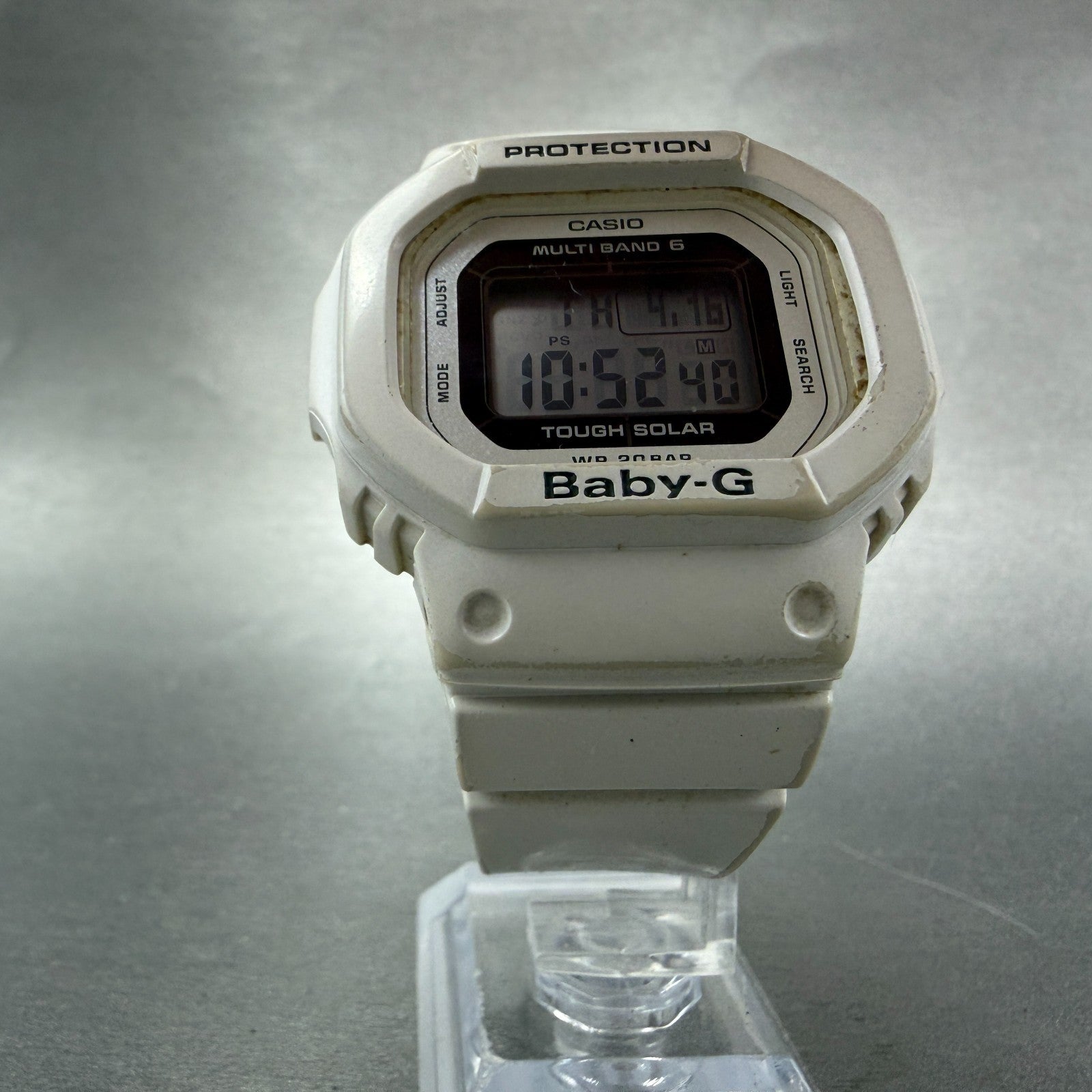 Casio Baby-G BGD-5000 Watch Women 42mm White Alarm Chrono Solar Works5