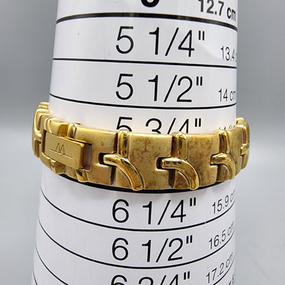 Wittnauer Watch Women Gold Tone MOP Dial Round 19mm RL8368 New Batttery