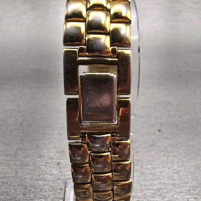 Seiko Watch Women 16mm Champagne Dial Gold Tone Rectangle 1N00-5G09 New Battery7