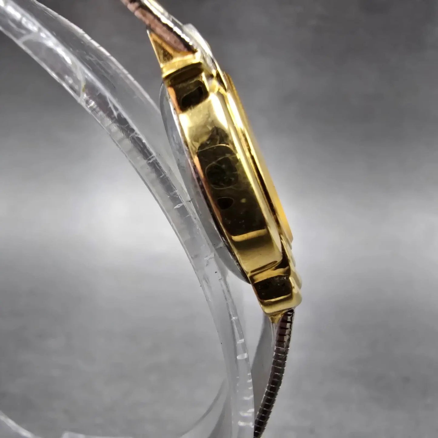 Elgin Watch Women 17mm Silver Dial Two Tone Oval Leafs EK909-007 New Battery4