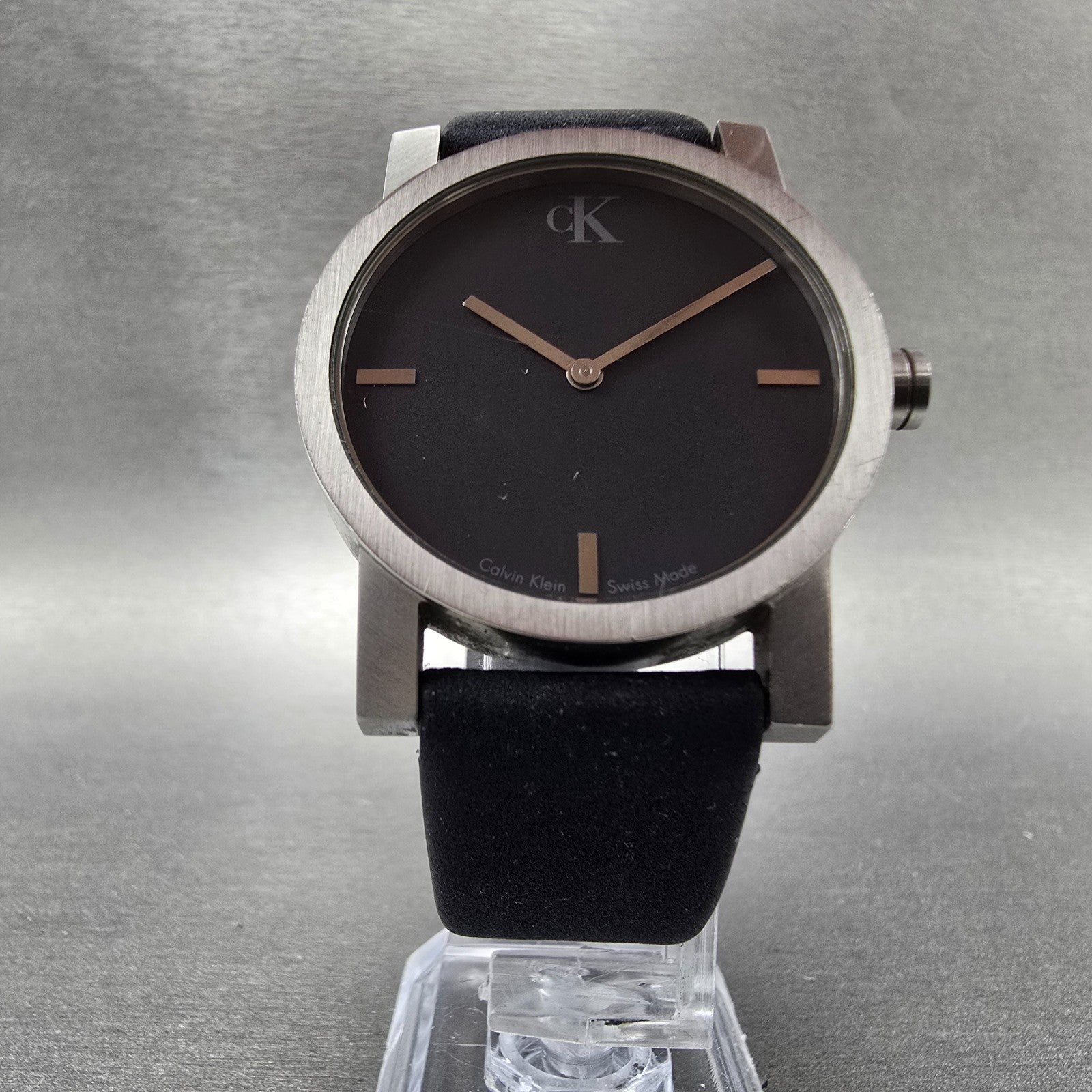 Calvin Klein Watch Men 35mm Gray Dial Silver Tone Round K7111 PARTS6