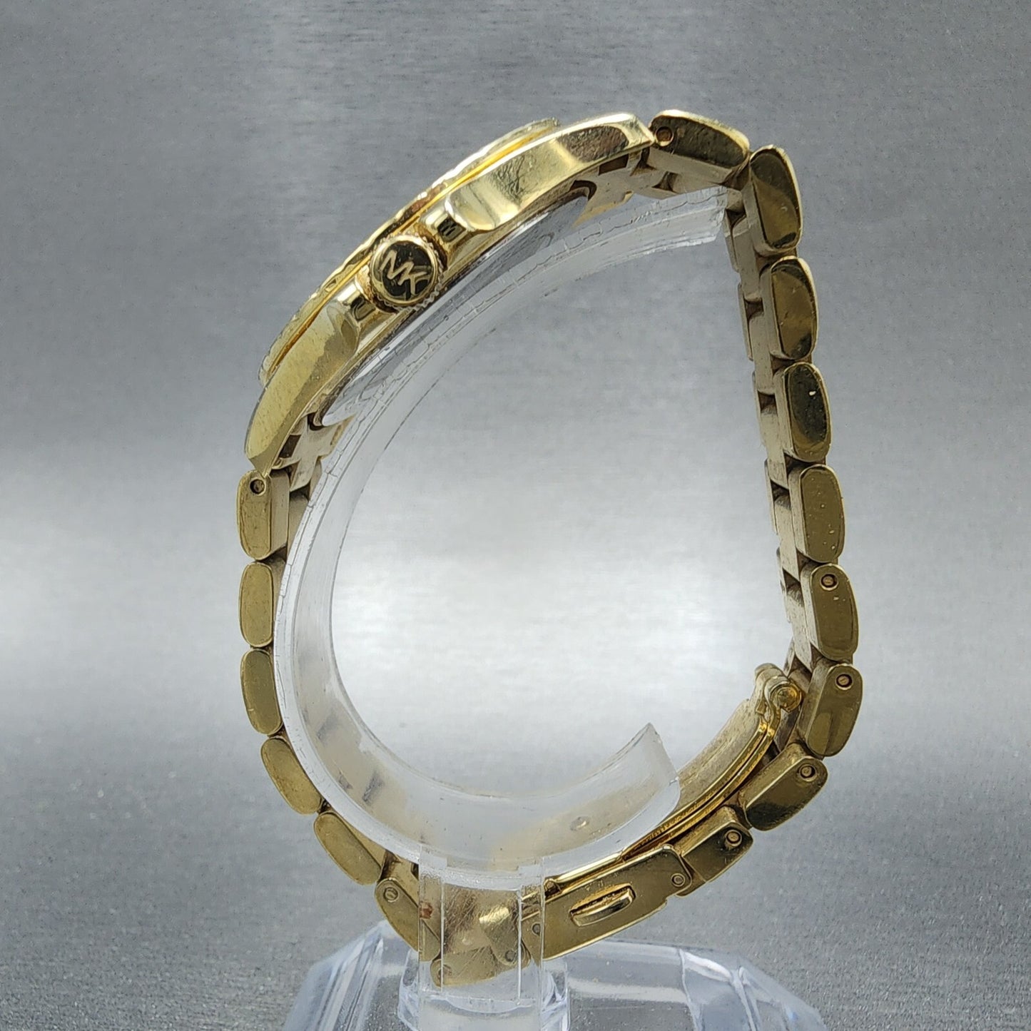 Michael Kors Tatum Watch Women 33mm Gold Dial Gold Tone Round MK6120 New Batt6