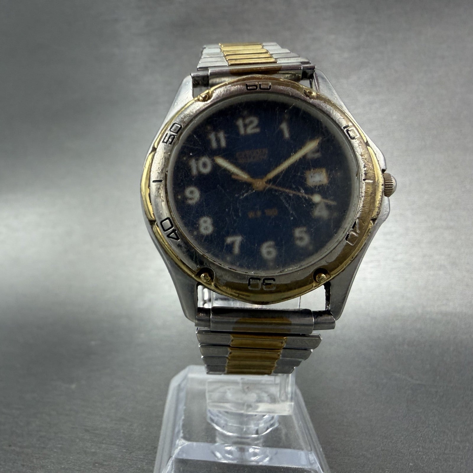 Citizen Watch Men 39mm Blue Dial Two Tone Date Round 2510-S72692 PARTS6