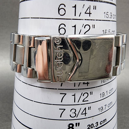 Swatch Irony Happy Joe Watch Men 37mm Gray Dial Steel Date Round New Battery CB210