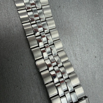Seiko Bracelet 20mm Stainless Steel Silver Tone Tri Folding Clasp Vintage Japan5