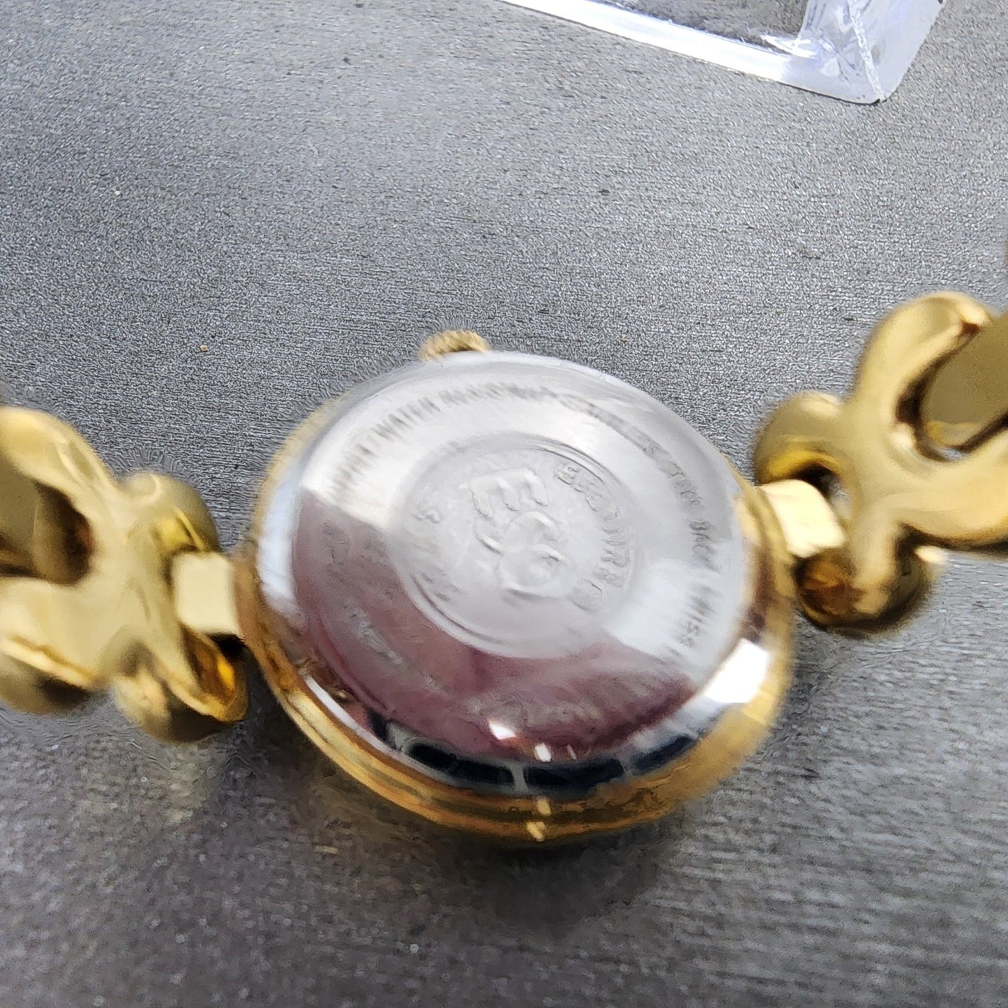 ESQ Watch Women 23mm Gold Dial Gold Tone Round 100511 New Battery9