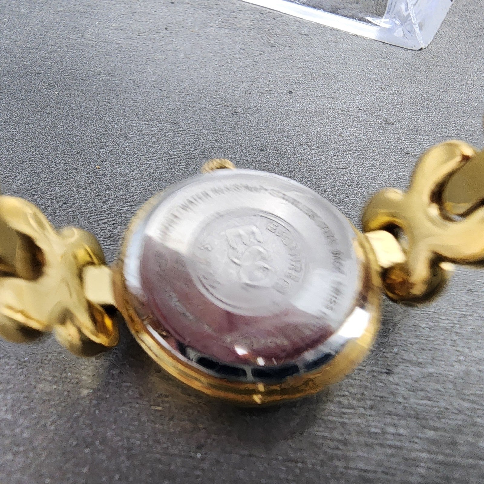 ESQ Watch Women 23mm Gold Dial Gold Tone Round 100511 New Battery9