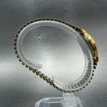 Seiko Watch Women 26mm White Dial Gold Tone Round V700-6091 New Battery Vintage8