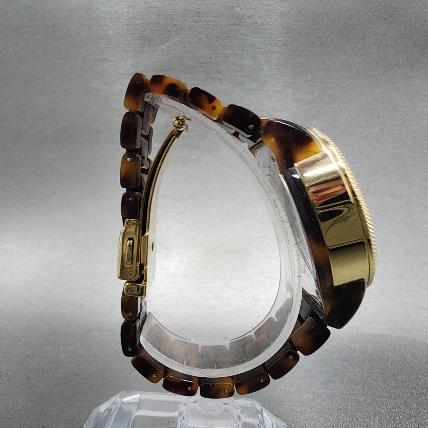 Michael Kors Jet Set Watch Women 37mm Brown MOP Dial Tortoise MK5038 New Batt8