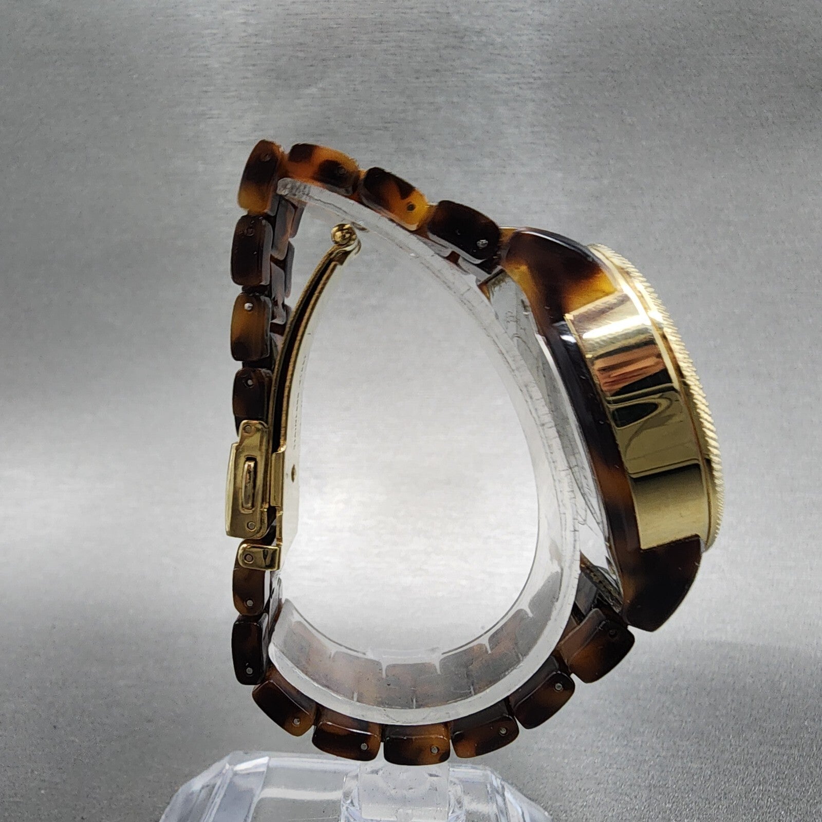 Michael Kors Jet Set Watch Women 37mm Brown MOP Dial Tortoise MK5038 New Batt8