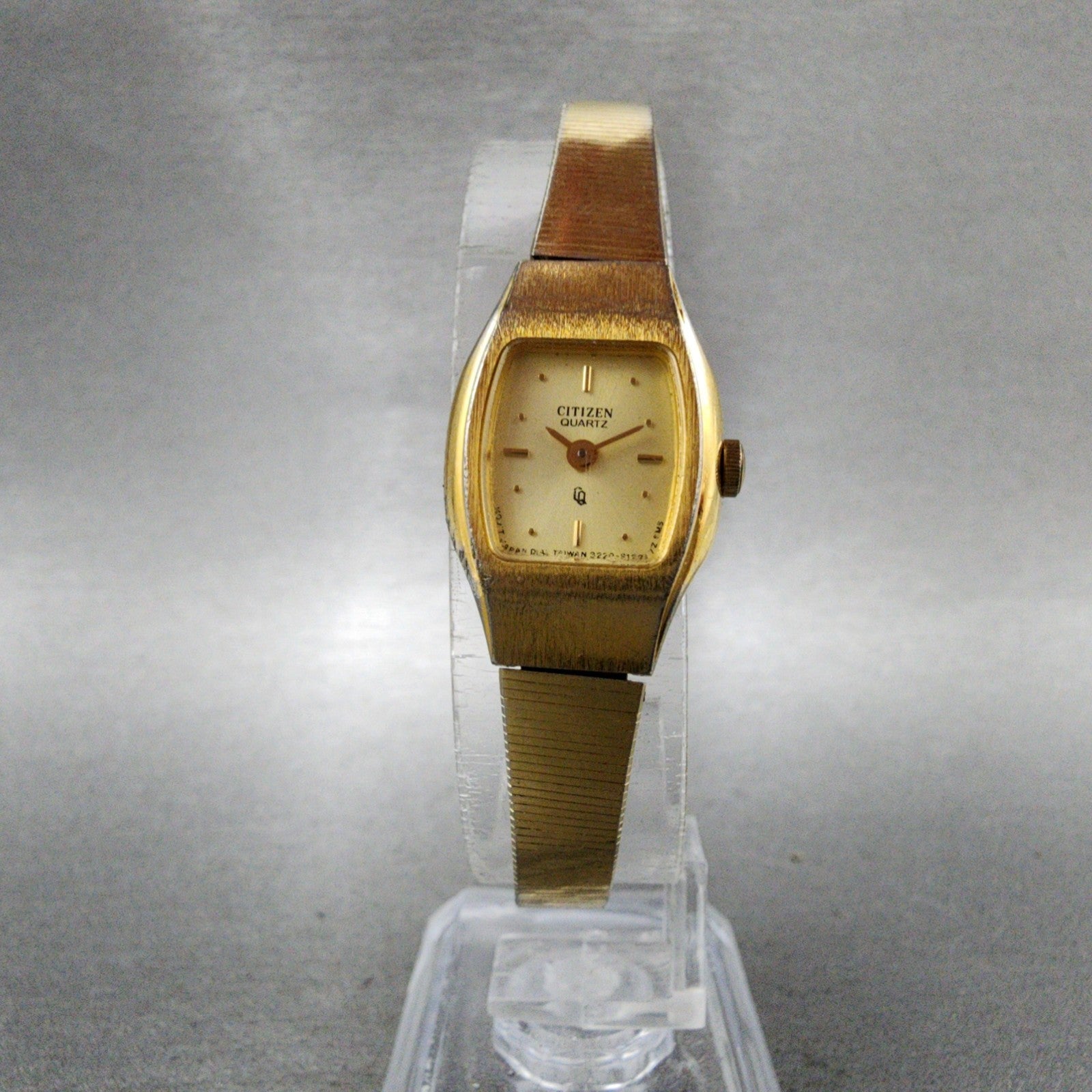 Citizen CQ Watch Women 17mm Champagne Dial Gold Tone 3220S02147 New Battery5