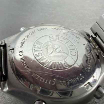 Citizen Promaster Watch Men 41mm White Dial Steel Analog Digital C451 New Batt9