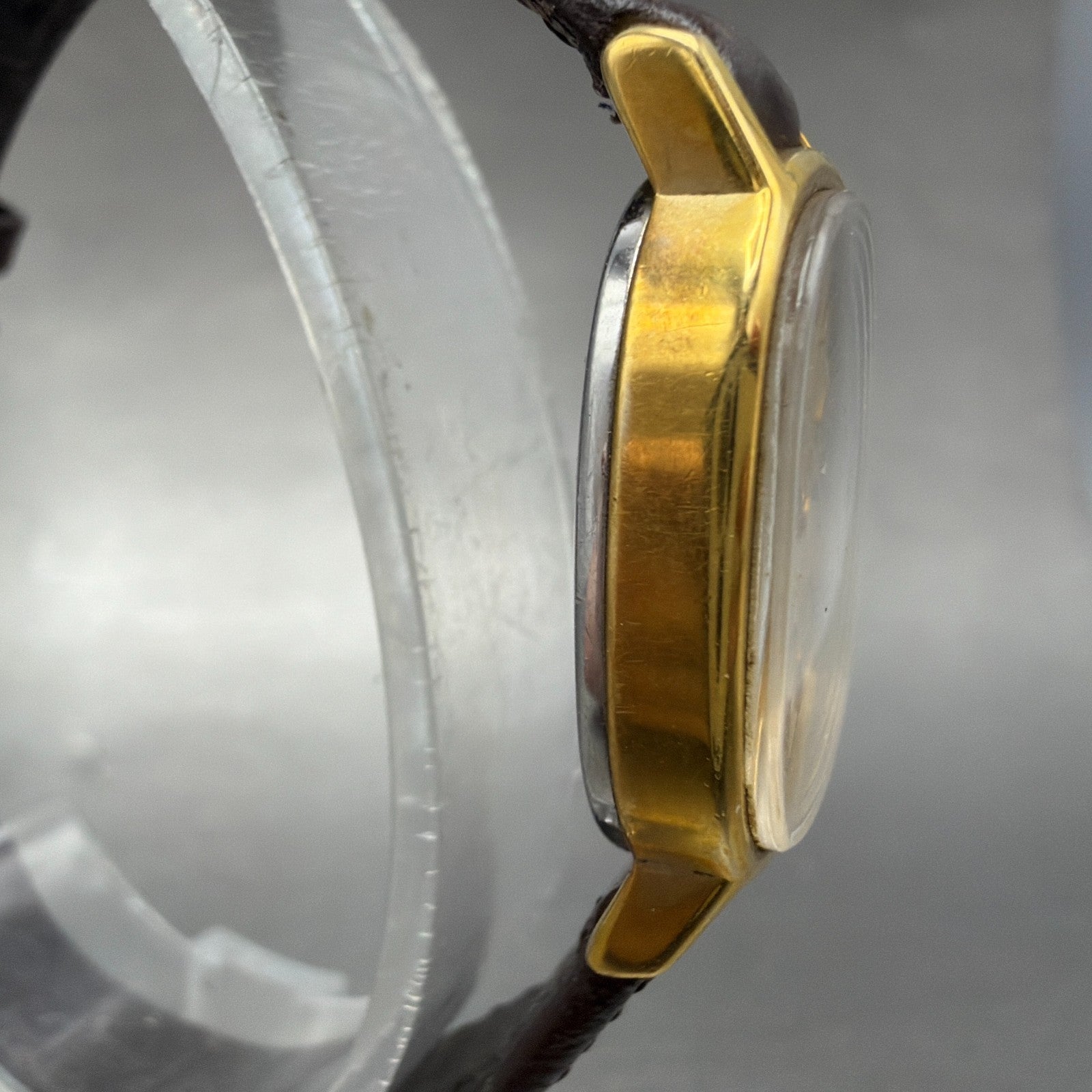 Omega De Ville Watch Women 22mm Gold Dial Gold Plated Manual Wind Runs 511.05093
