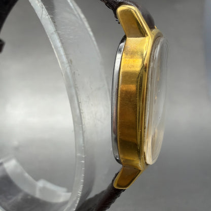 Omega De Ville Watch Women 22mm Gold Dial Gold Plated Manual Wind Runs 511.05093