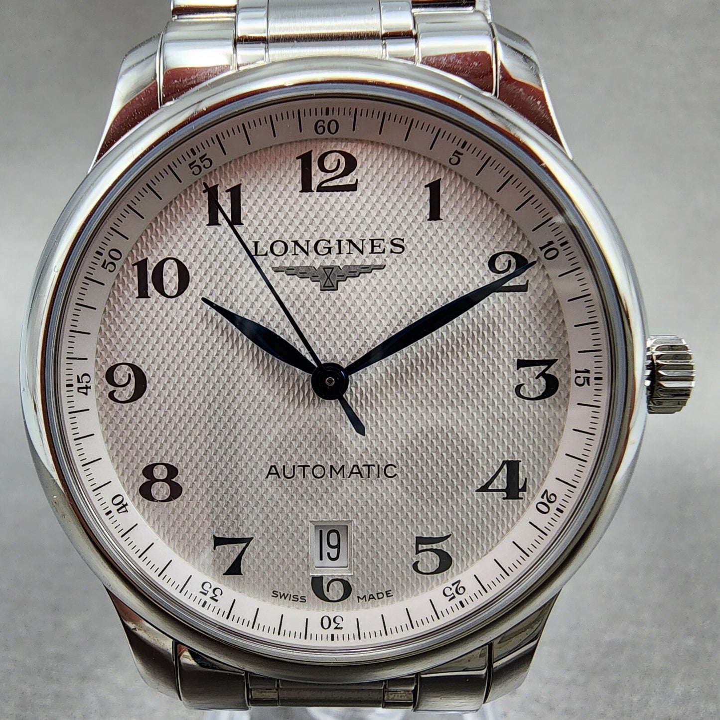 Longines Master Collection Automatic Watch Men 39mm White Dial Steel Date1