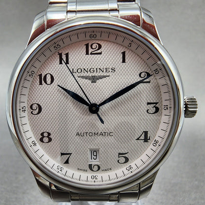 Longines Master Collection Automatic Watch Men 39mm White Dial Steel Date1