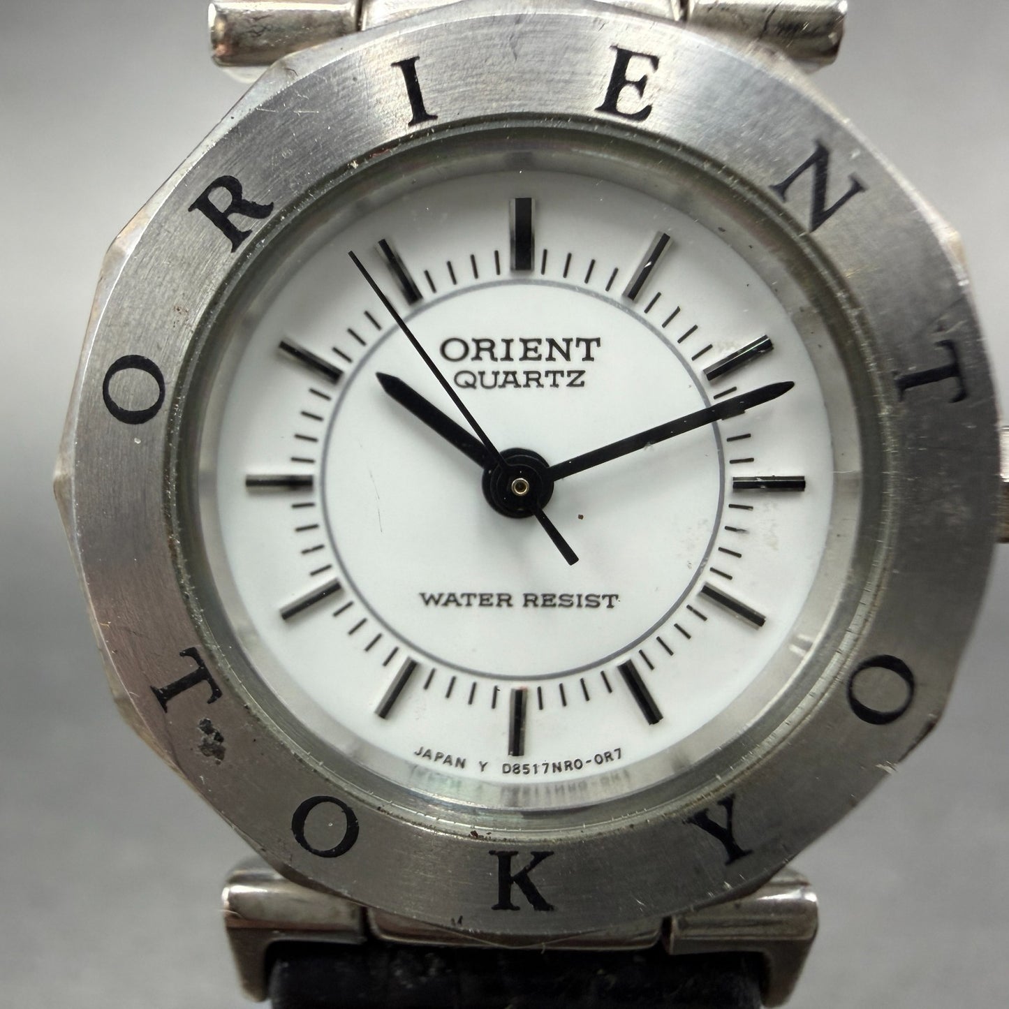 Orient Watch Women 24mm White Dial Silver Tone Round New Battery Vintage1