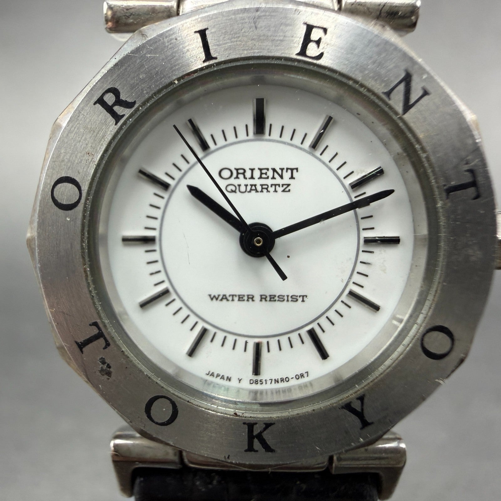 Orient Watch Women 24mm White Dial Silver Tone Round New Battery Vintage1