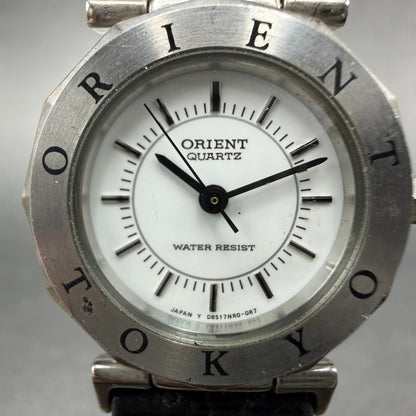 Orient Watch Women 24mm White Dial Silver Tone Round New Battery Vintage1