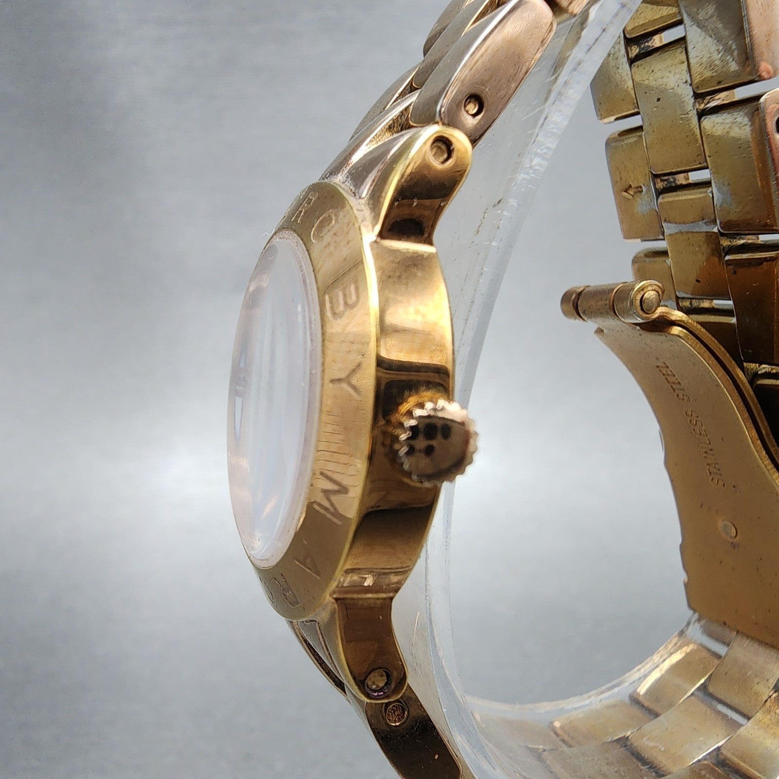 Marc By Marc Jacobs Mini Amy Watch Women 26mm White Dial Rose Gold Tone New Batt2