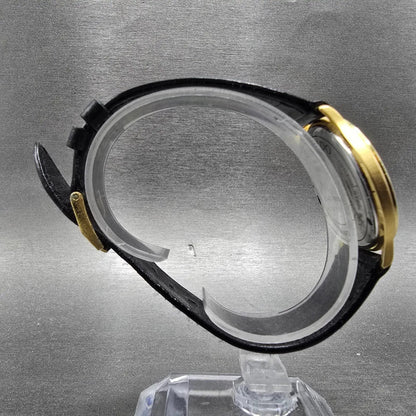 Movado Museum Watch Men 34mm Black Dial Gold Round 87-D1-844 New Battery Box9